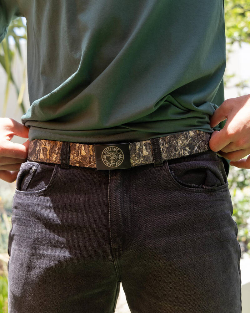 Salty Life Into the Woods Reversible Web Belt for Mens