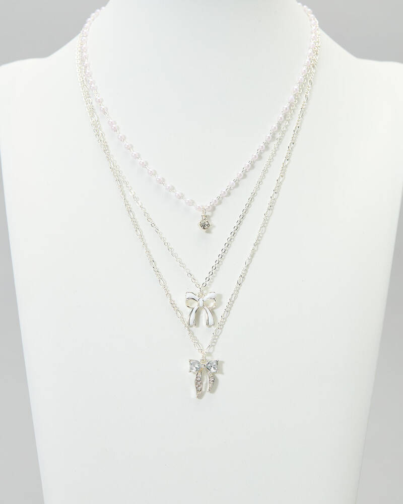 Karyn In LA Darling Bow Necklace Pack for Womens