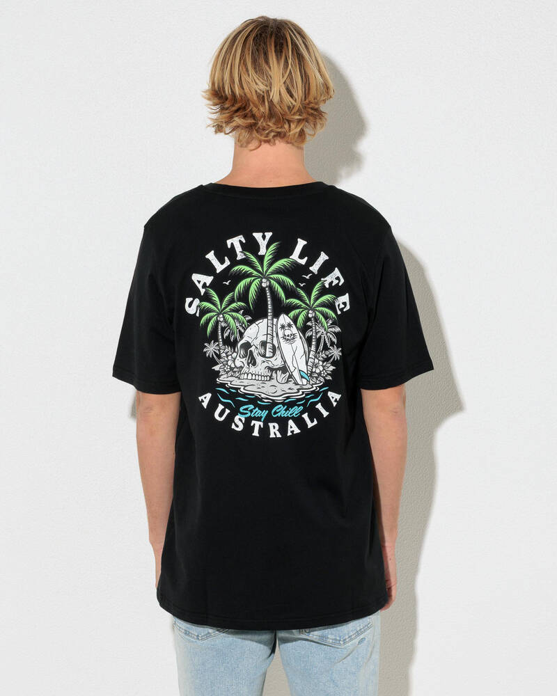 Salty Life Skull Cove T-Shirt for Mens
