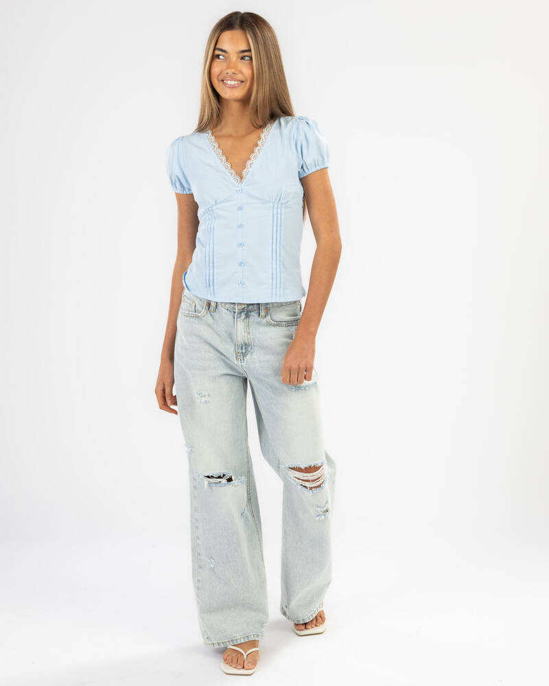 DESU Girls' Blaze Wide Leg Jeans for Womens