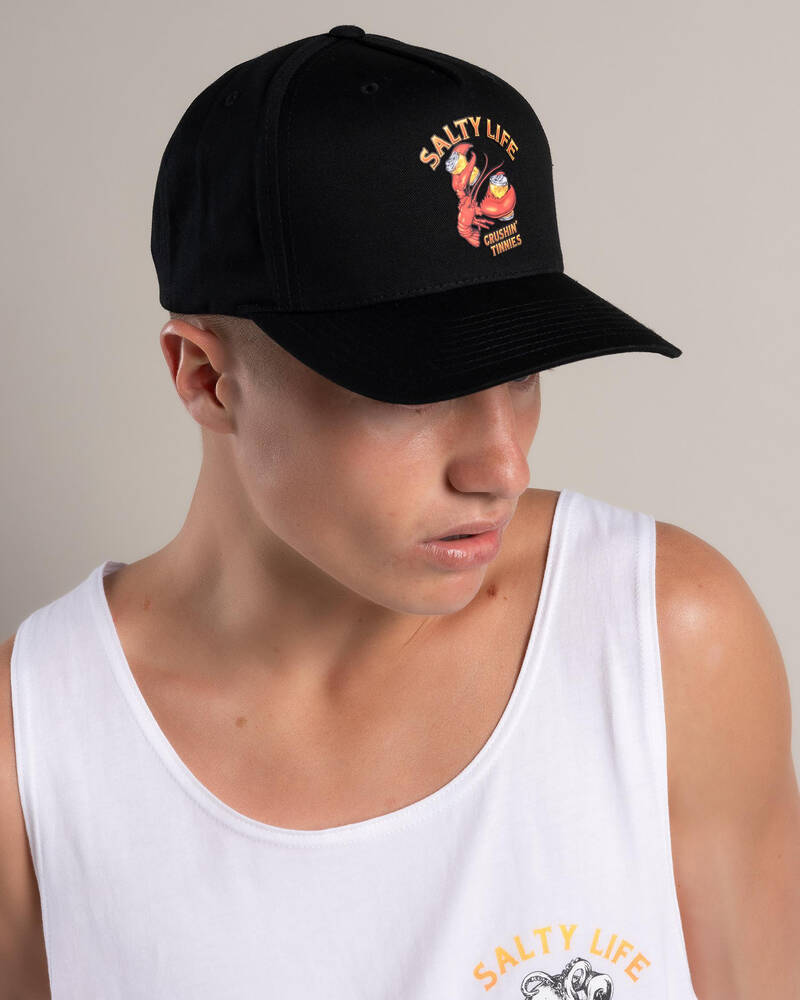 Salty Life Crushin' Tinnies Snapback Cap for Mens