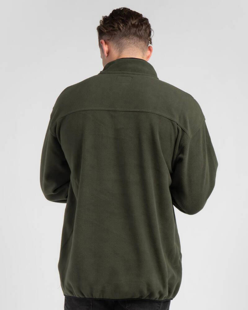 Rusty Polarized Quarter Zip Polar Fleece Sweatshirt for Mens