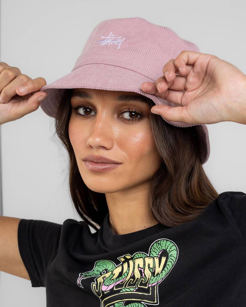 Stussy Graffiti Cord Bucket Hat for Womens