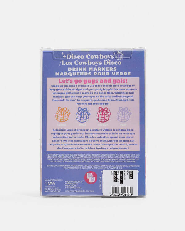NPW Disco Cowboy Drink Markers Set for Womens