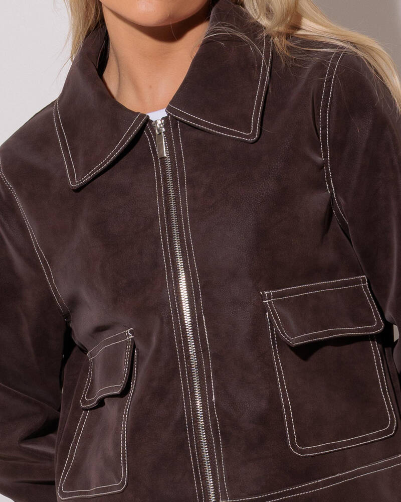 Ava And Ever Canyon Faux Leather Jacket for Womens