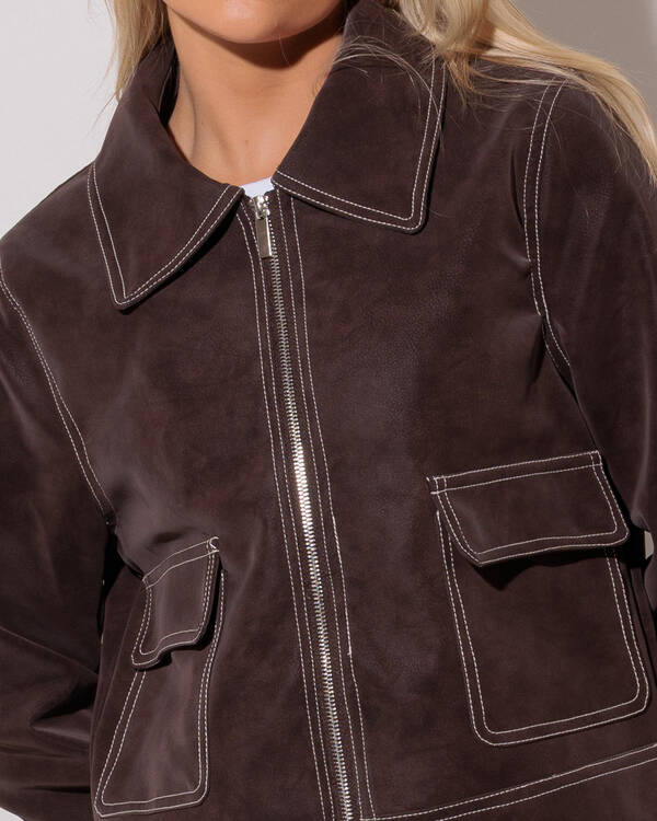 Ava And Ever Canyon Faux Leather Jacket for Womens