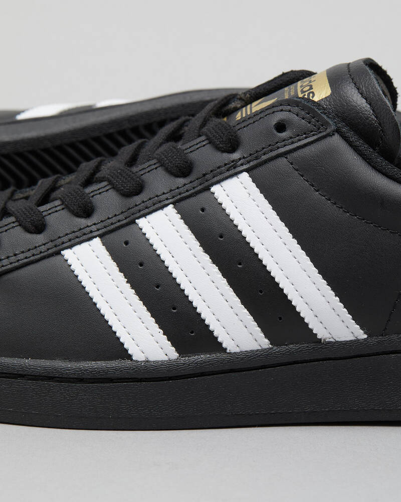 Adidas Superstar ADV Shoes In Core Black/ftwr White/gold Met - Fast ...
