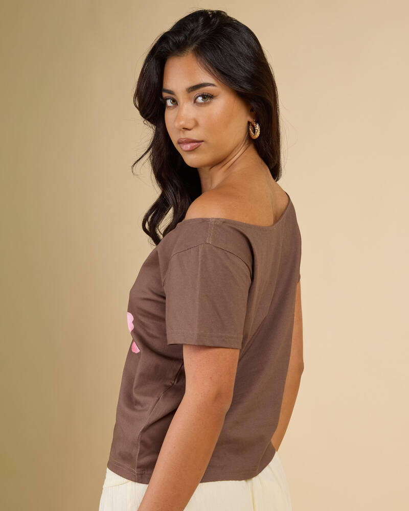 Mooloola Connie Off Shoulder Tee for Womens