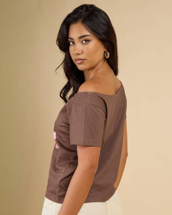 Mooloola Connie Off Shoulder Tee for Womens