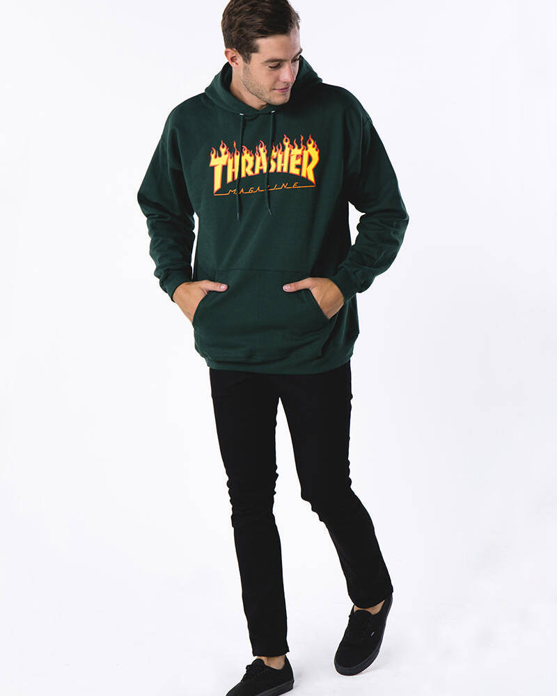 Thrasher Flame Logo Hoodie for Mens