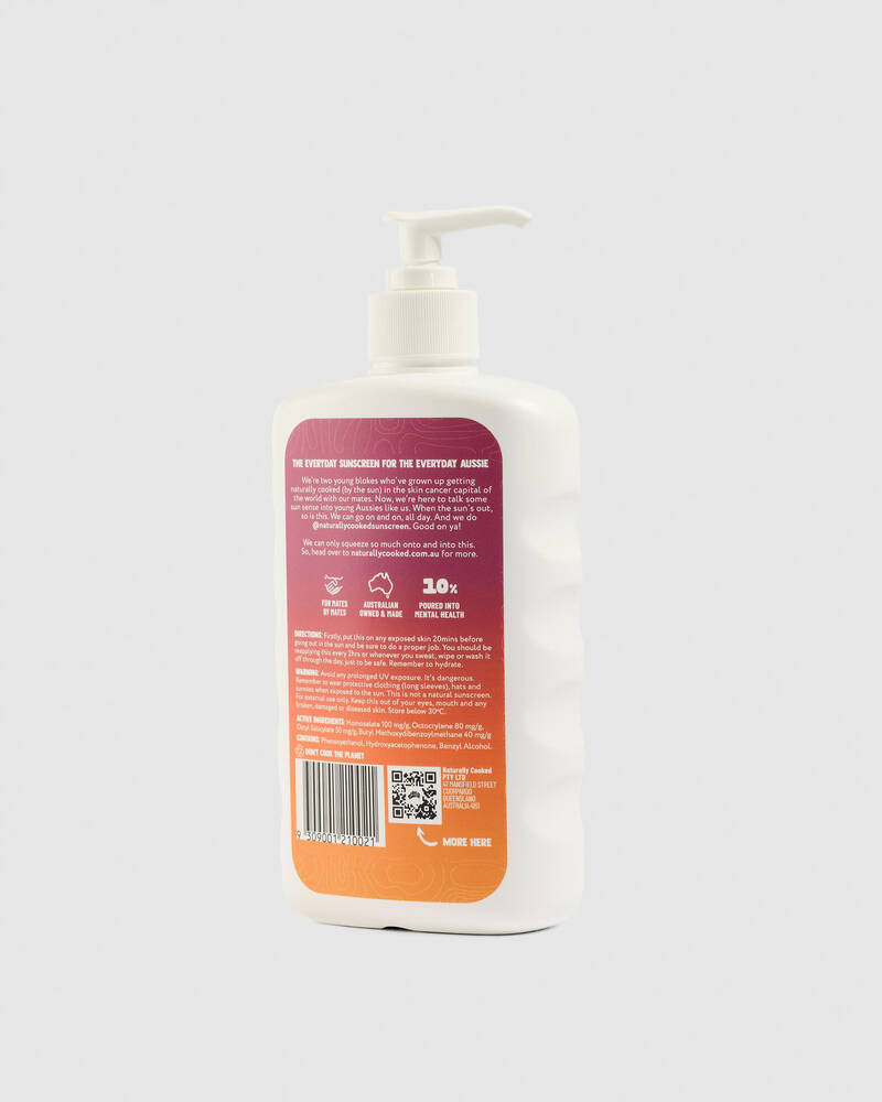 Naturally Cooked SPF 50+ 500mL Sunscreen Lotion for Unisex