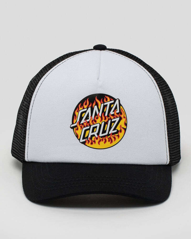 Santa Cruz Boys' Blaze Dot Trucker Cap for Mens