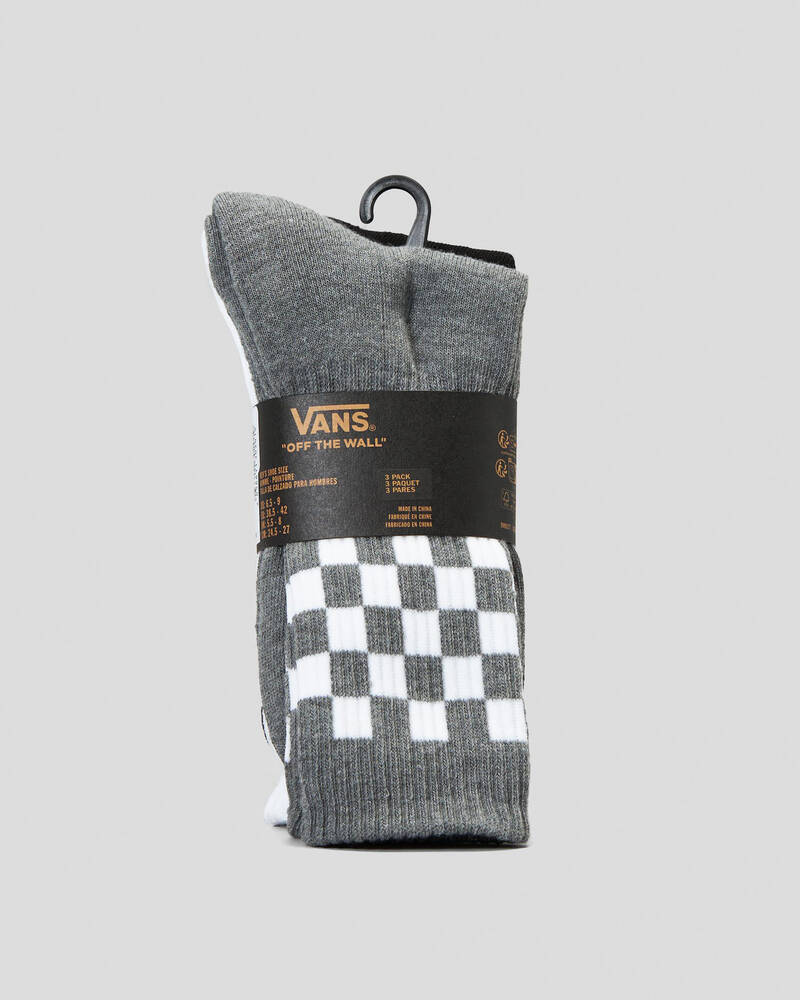 Vans Women's Classic Check Crew Sock Pack for Womens