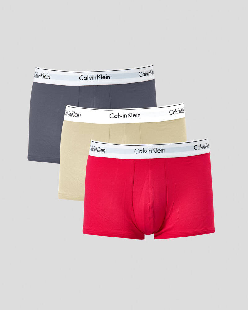 Calvin Klein Modern Cotton Stretch Trunks 3 Pack for Mens