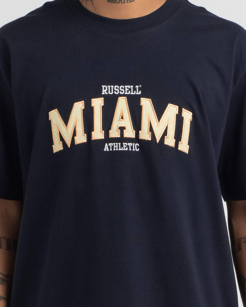 Russell Athletic Miami Applique T-Shirt for Mens