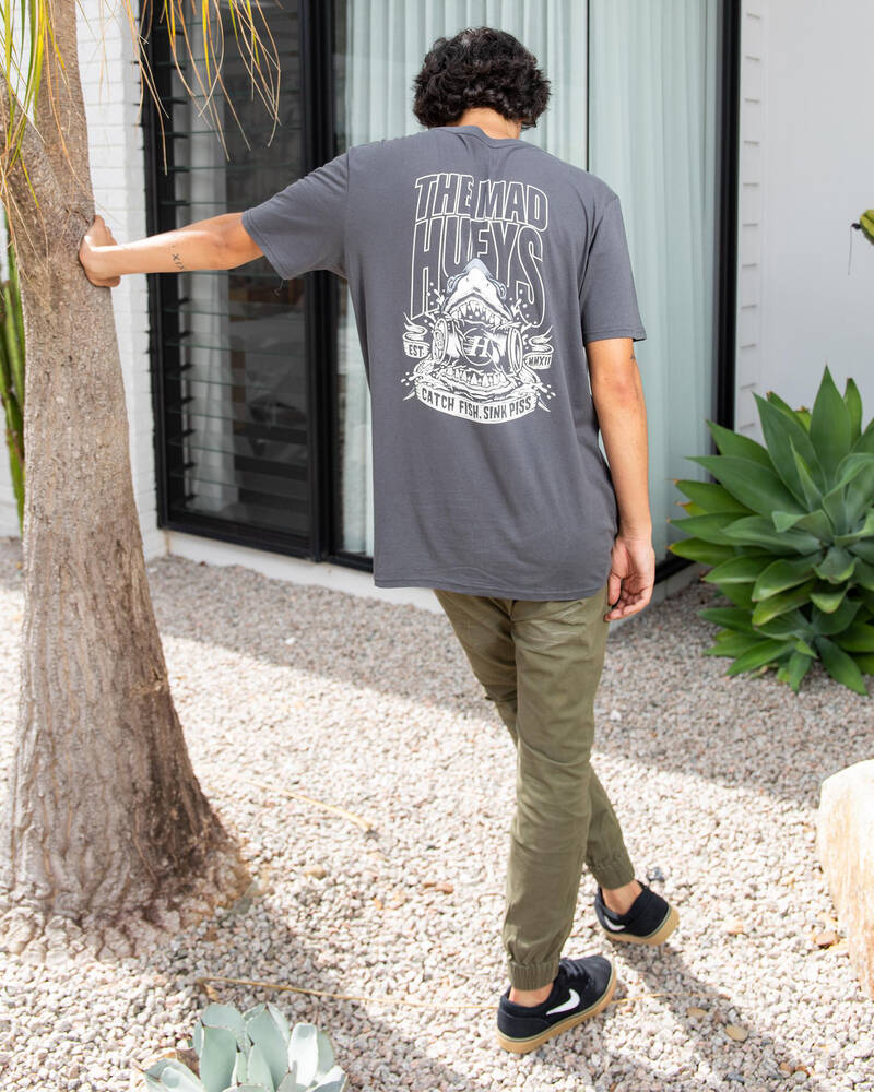 The Mad Hueys Catch Fish Sink Piss T-Shirt for Mens