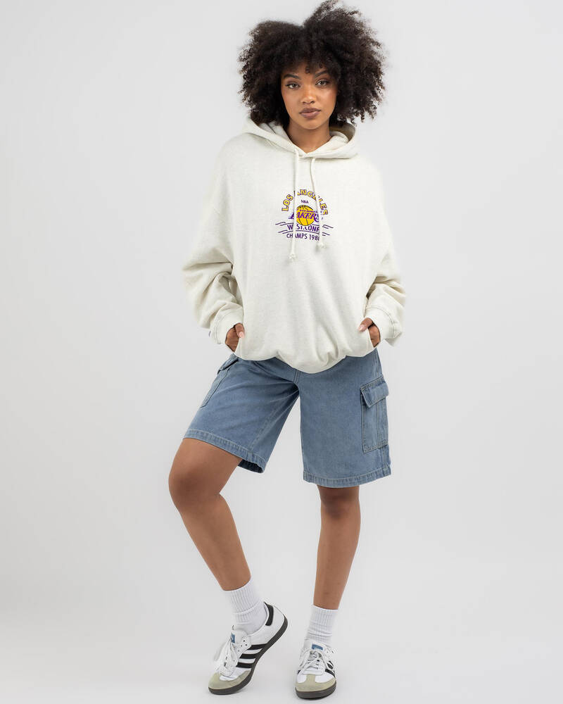 Mitchell & Ness Los Angeles Lakers Letterman Hoodie for Womens