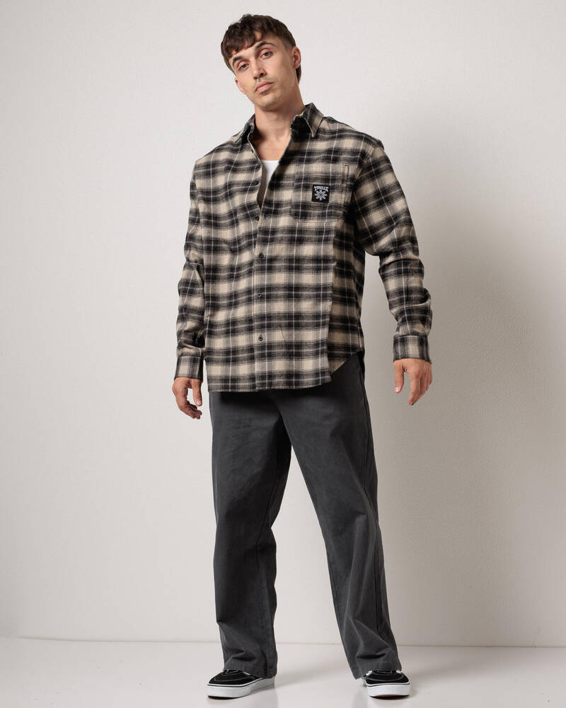 Thrills Stagger Barrio Long Sleeve Flannel Shirt for Mens