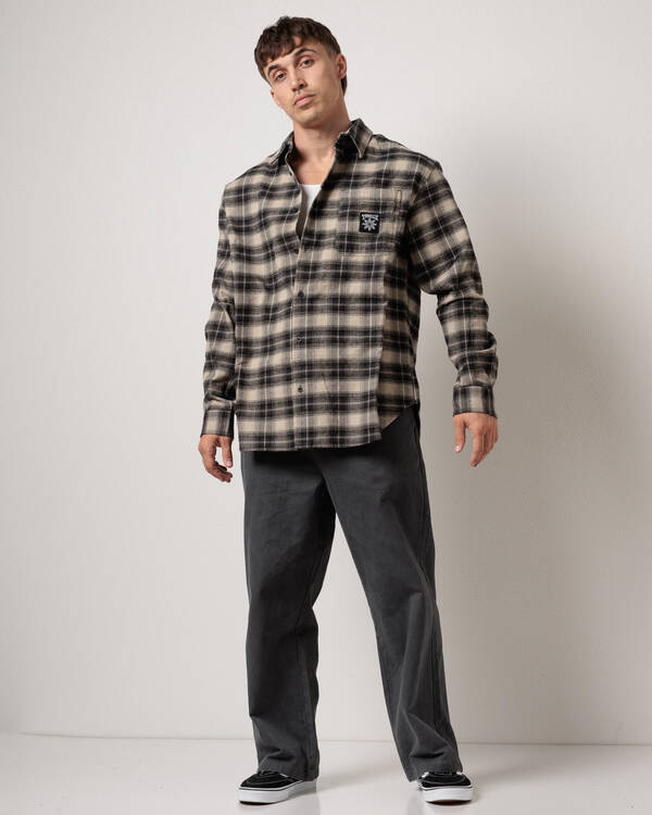 Thrills Stagger Barrio Long Sleeve Flannel Shirt for Mens
