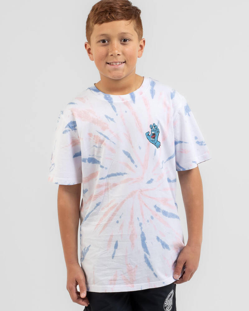 Santa Cruz Boys' Screaming Hand Tie Dye T-Shirt for Mens