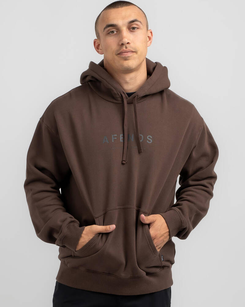 Afends Thrown Out Pull On Hoodie for Mens