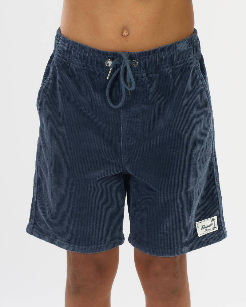 Skylark Boys' Cord Elastic Waist Shorts for Mens
