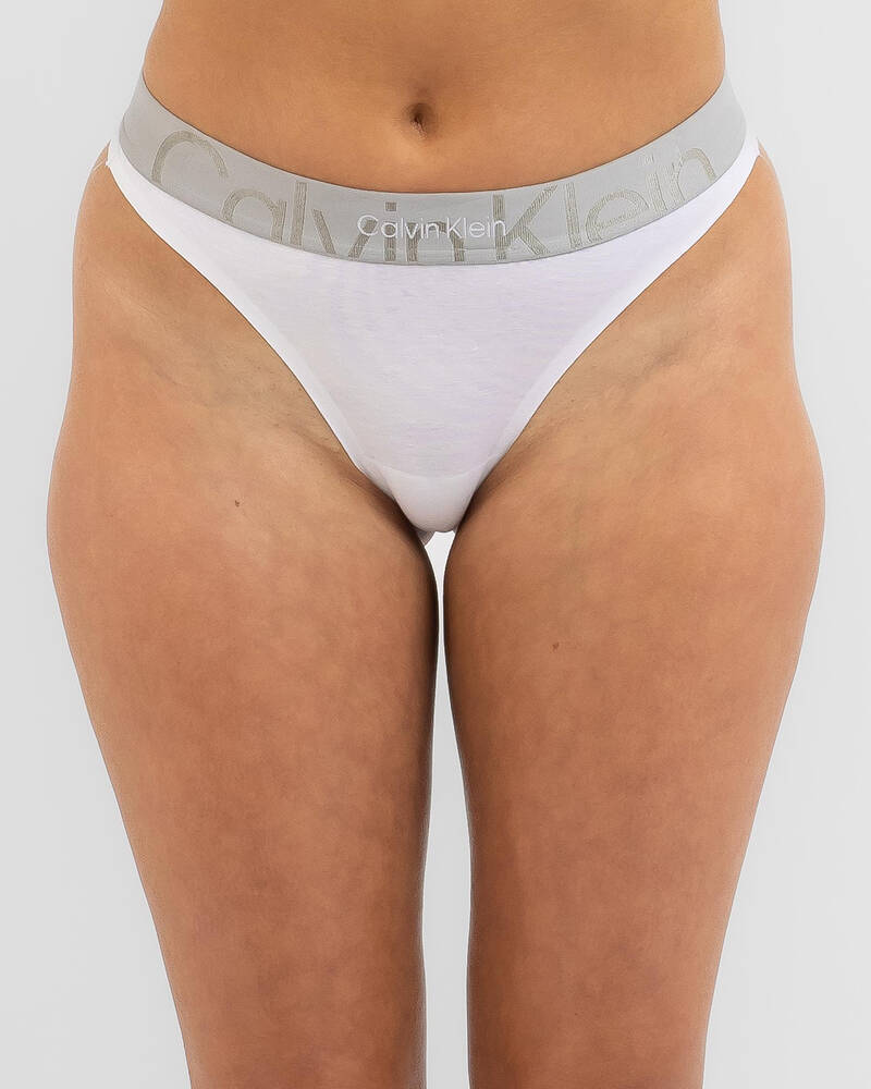 Calvin Klein Monolith Cotton Thong for Womens