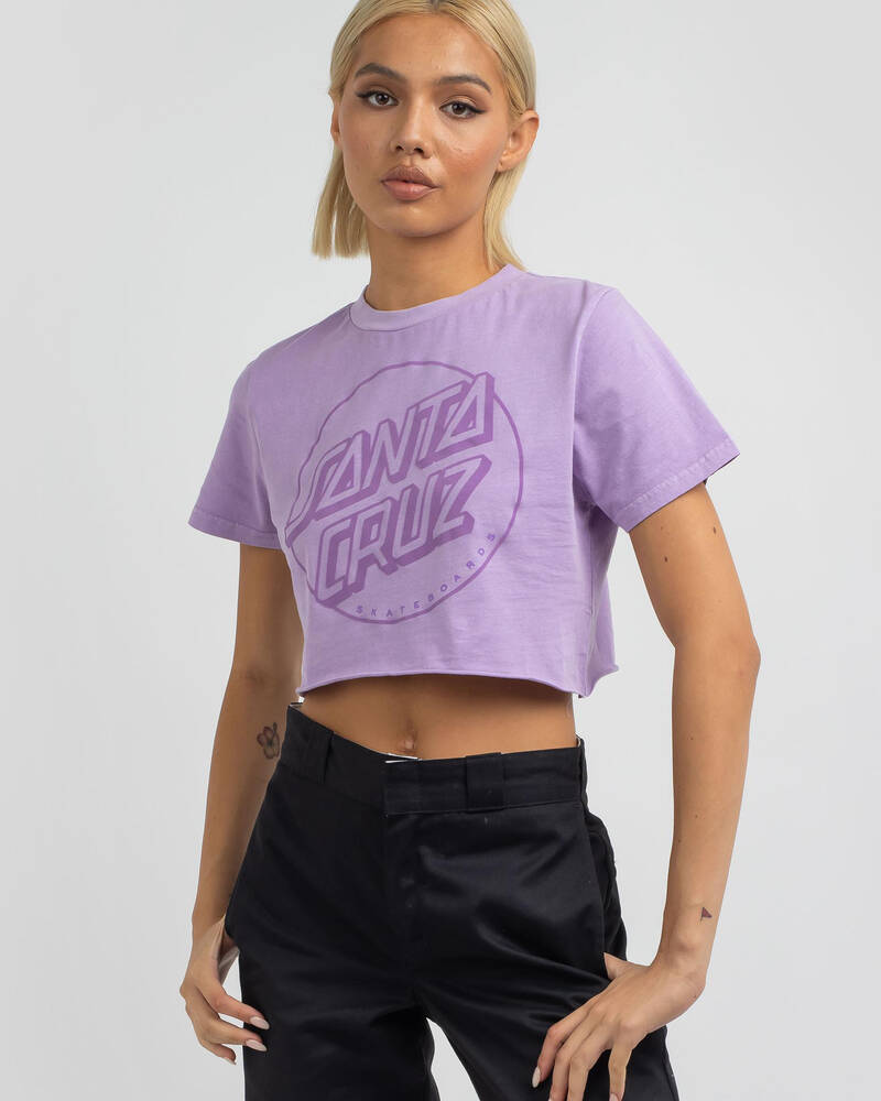 Santa Cruz Optus Dot Cut Off T-Shirt for Womens