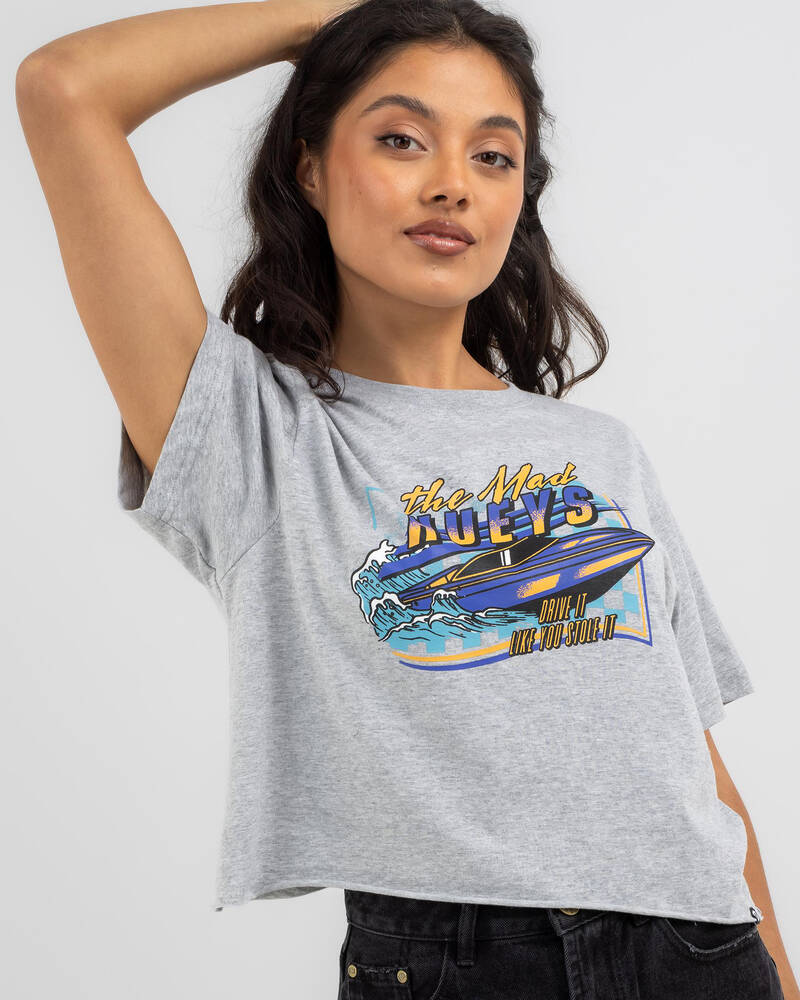 The Mad Hueys Drive It Like You Stole It Crop T-Shirt for Womens