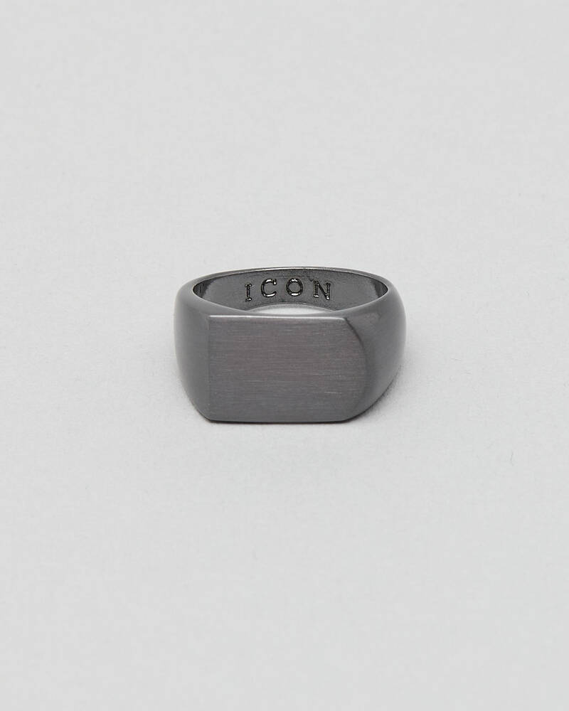 Icon Brand Assymetric Signet Ring for Mens