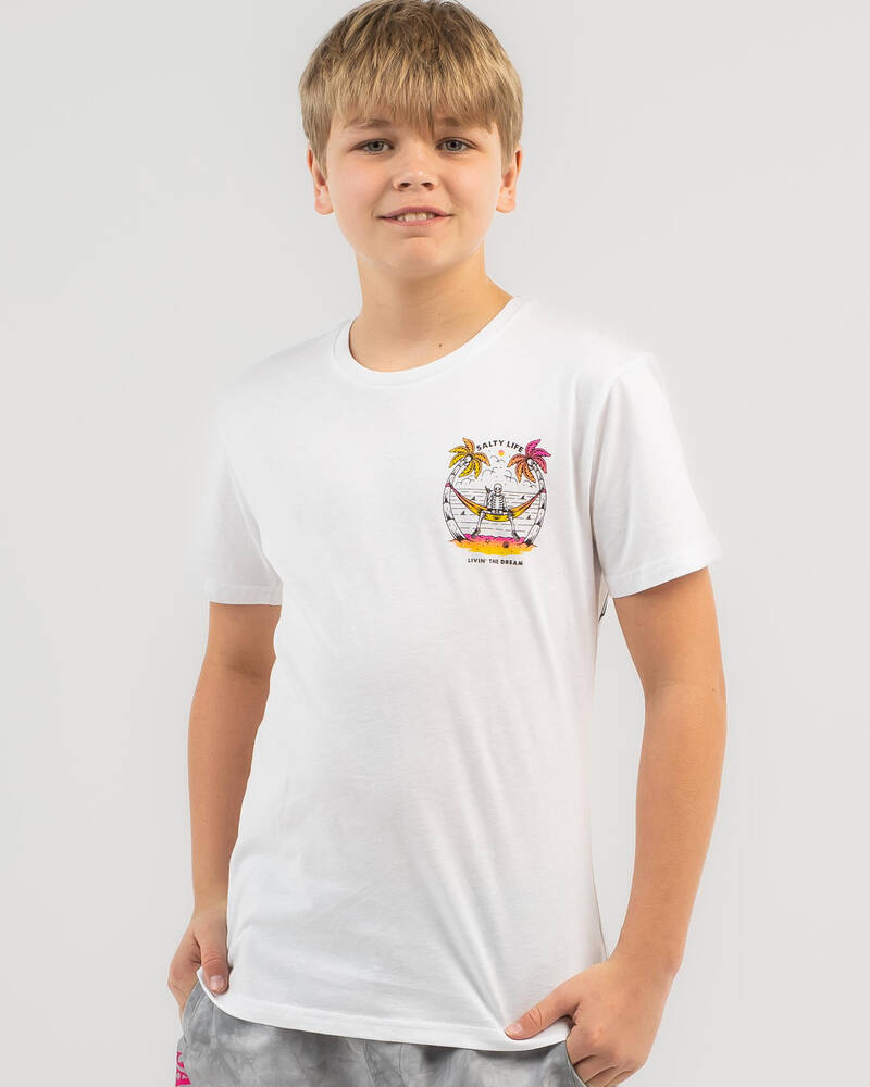 Salty Life Boys' Livin The Dream T-Shirt for Mens