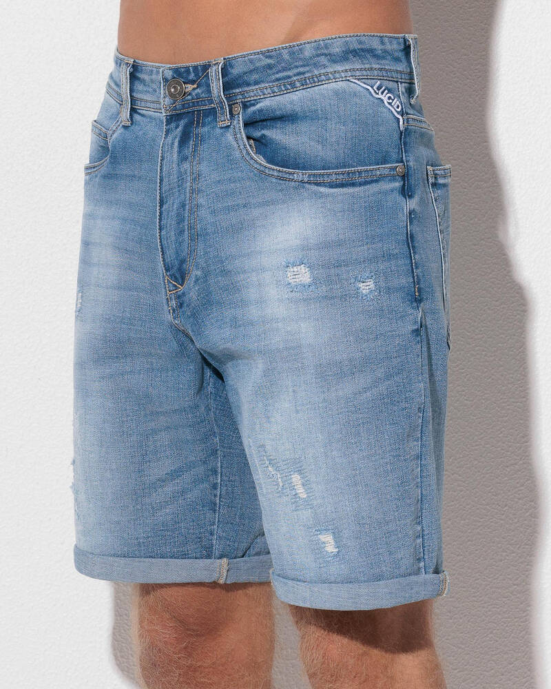 Lucid Copenhagen Denim Walk Shorts for Mens