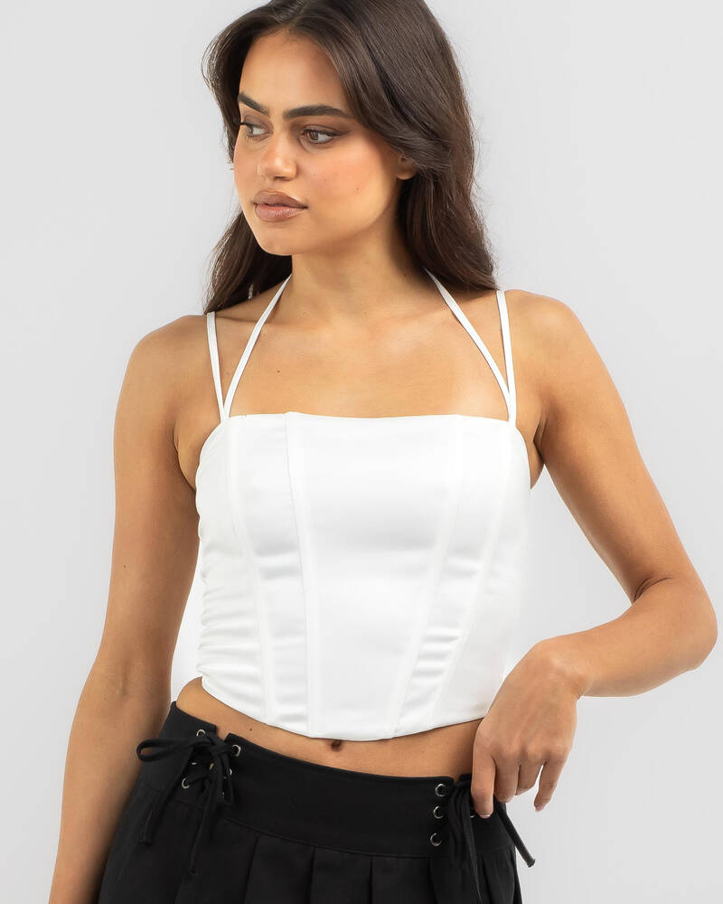 Ava And Ever Jess Satin Corset Top for Womens