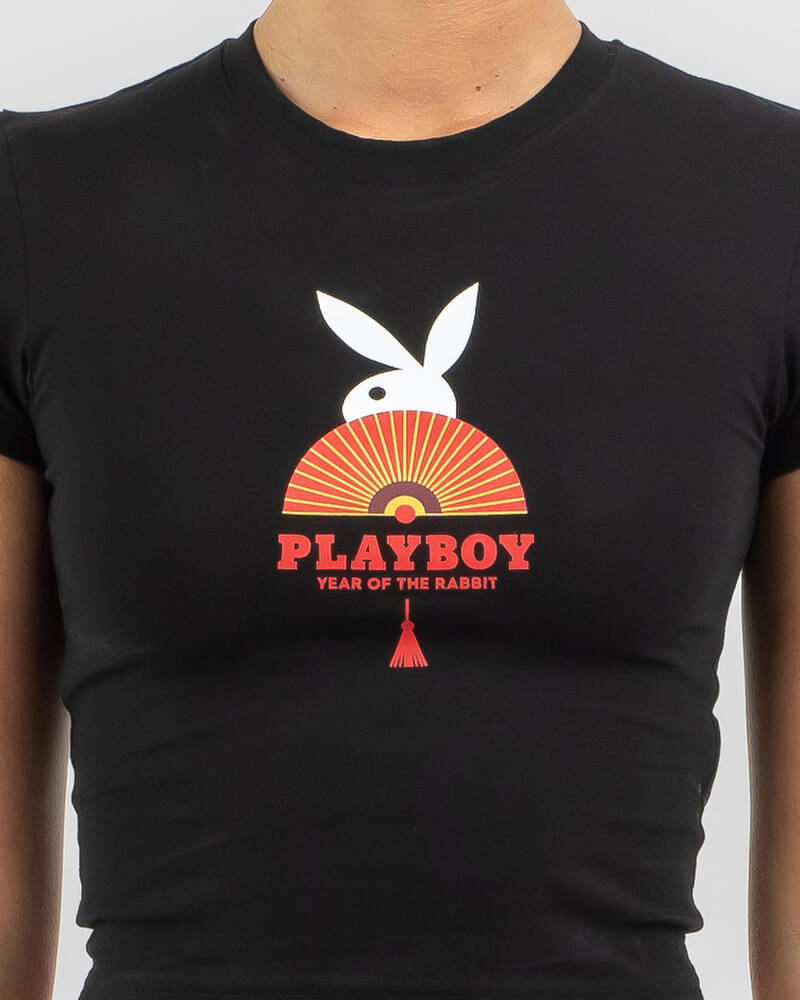 Playboy Year Of The Rabbit Baby Tee for Womens