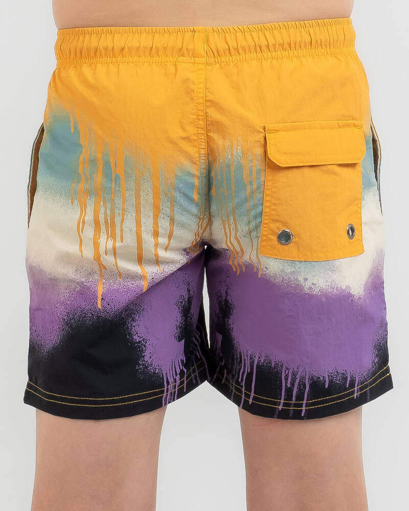 Santa Cruz Boys Opus Dot Drip Beach Shorts for Mens