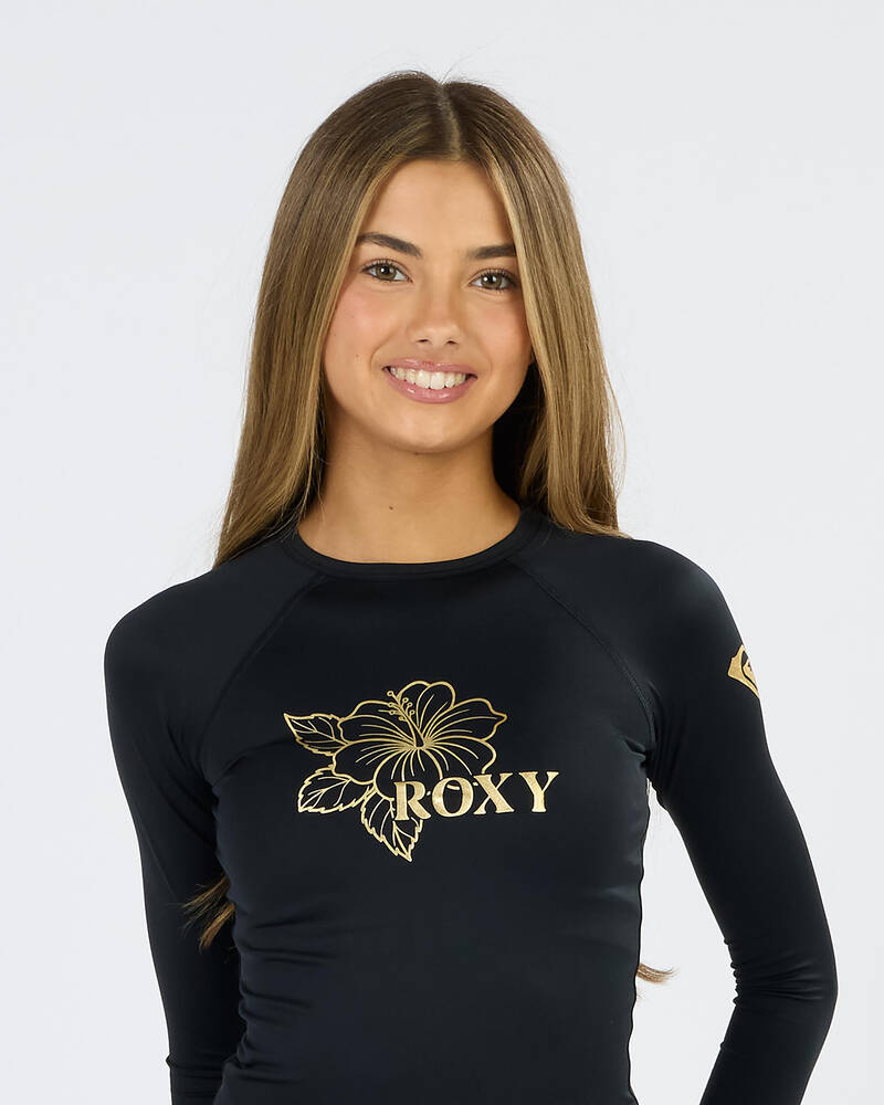 Roxy Girls' Roselle Long Sleeve Rash Vest for Womens