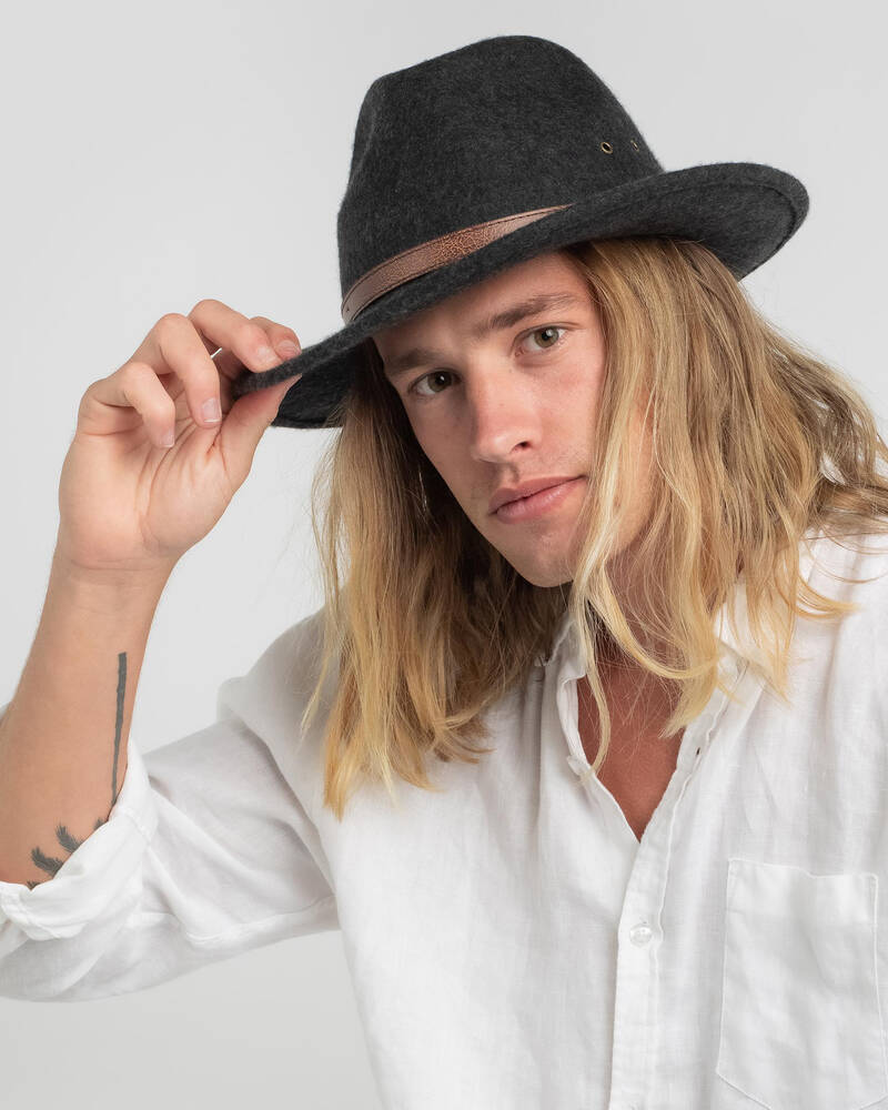 Billy Bones Club Shadow Grey Felt Hat for Mens