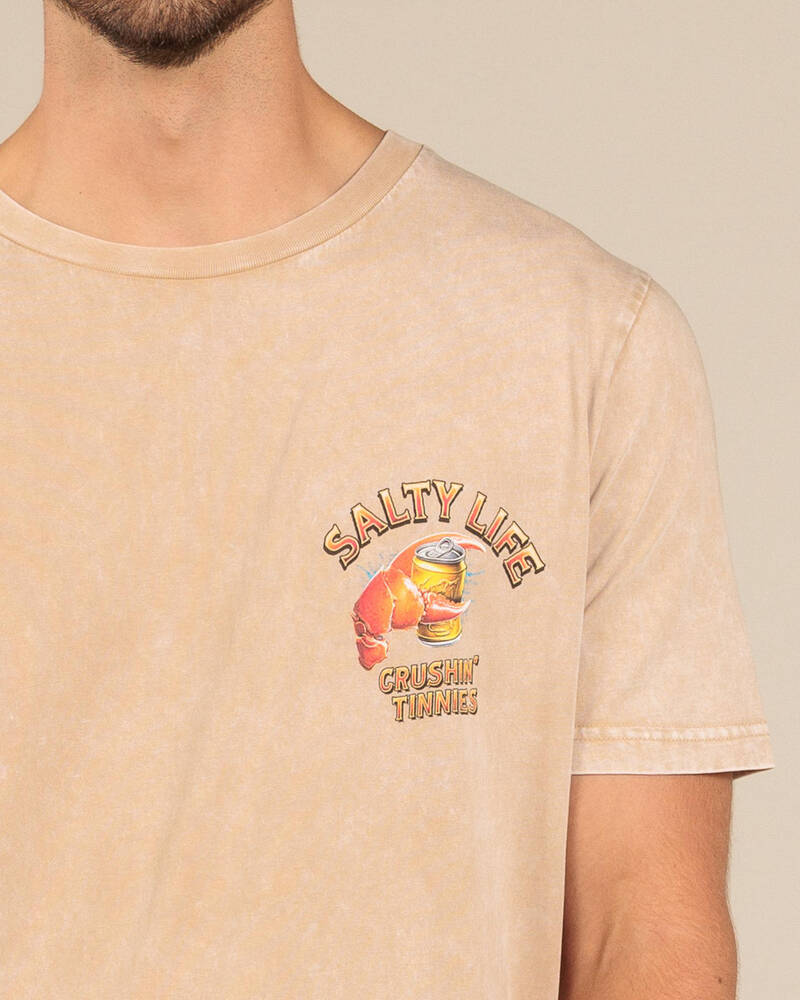 Salty Life Crushin Tinnies 2.0 T-Shirt for Mens