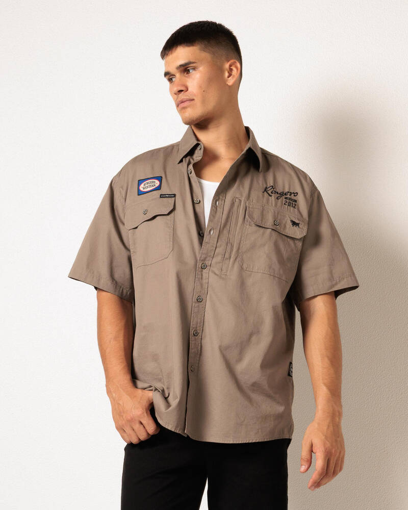 Ringers Western Bull Dodger Short Sleeve Shirt for Mens