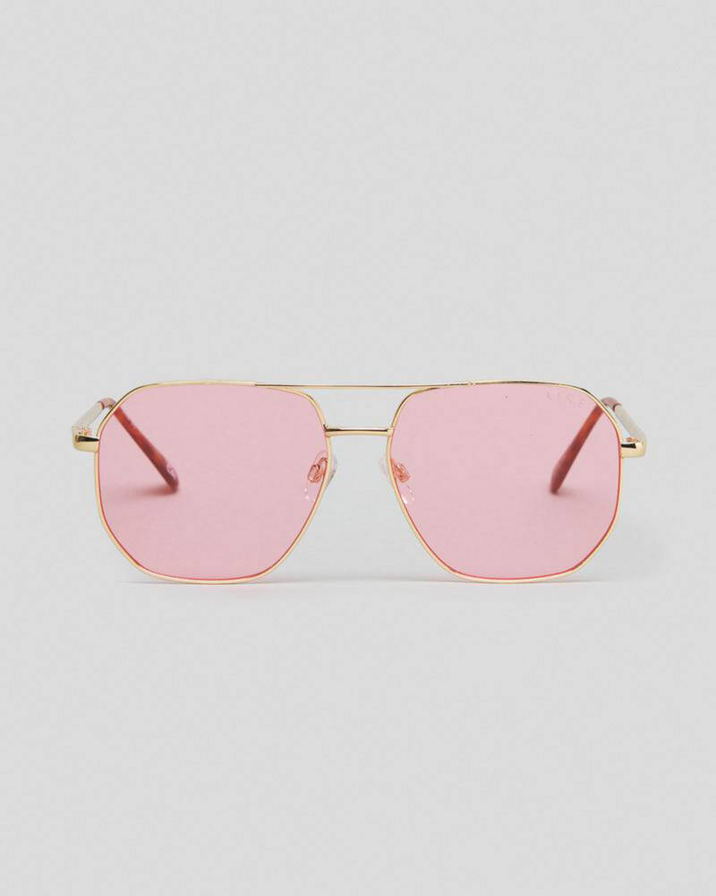 Shop Aire Corvus Sunglasses In Gold/bubblegum Tint - Fast Shipping ...