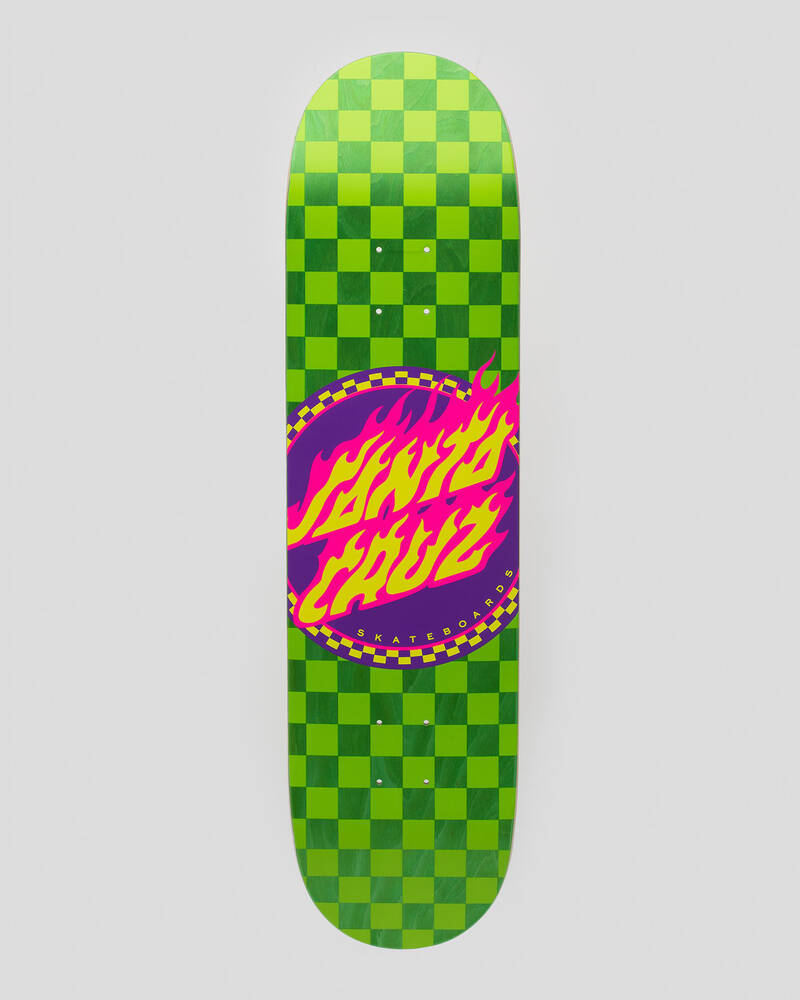 Santa Cruz Flame Dot Check 8.0" Skateboard Deck for Unisex
