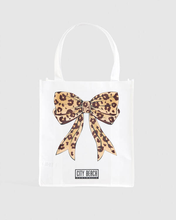 Get It Now Leopard Bow Eco Bag for Womens