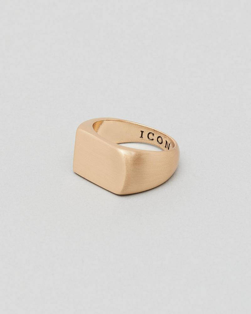 Icon Brand Assymetric Signet Ring for Mens