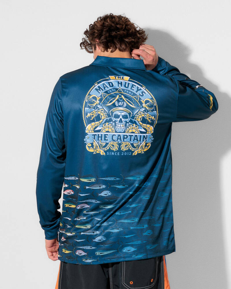 The Mad Hueys Dragons Captain Fishing Shirt for Mens