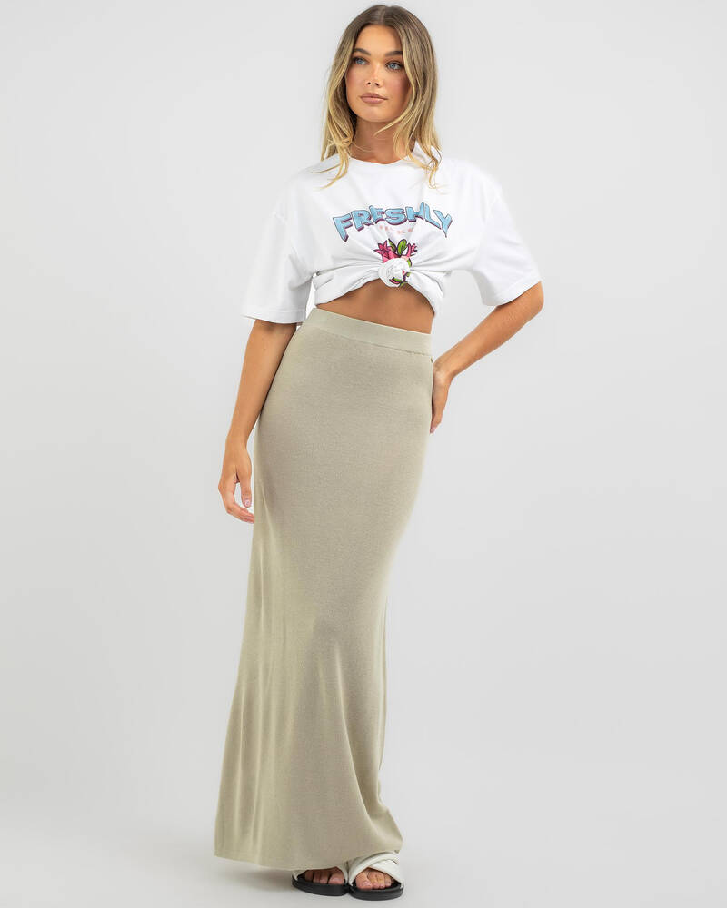 Rusty Ophelia Knit Maxi Skirt for Womens