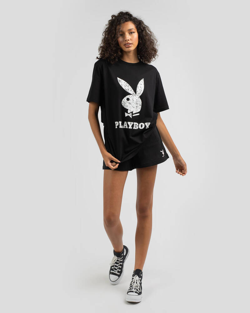 Playboy Classic Bunny Stack T-Shirt for Womens