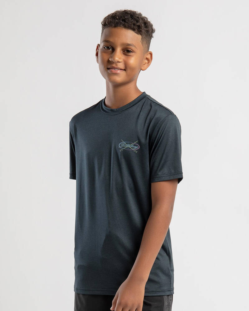 Billabong Boys' Cross Boards Short Sleeve Rash Vest for Mens