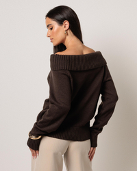 Ava And Ever Veriti Off Shoulder Knit Jumper for Womens image number null