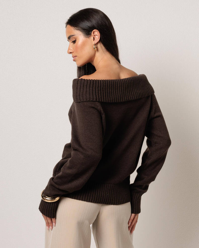 Ava And Ever Veriti Off Shoulder Knit Jumper for Womens