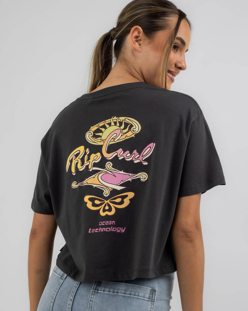 Rip Curl Rolling Curl Crop T-Shirt for Womens